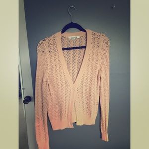 Dusty Rose crochet cardigan